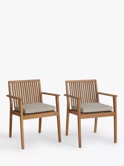 Dining Chair, Set of 2, (Acacia Wood), Natural
