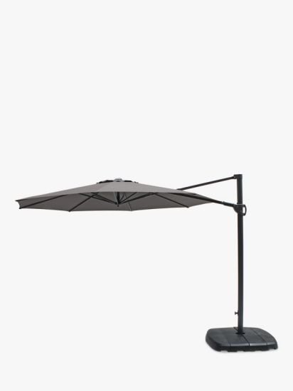 Freestanding 360 Rotating Arm Parasol & Base, 3m