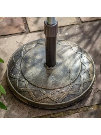 Parasol Base Weight, 20kg, Aged Brass