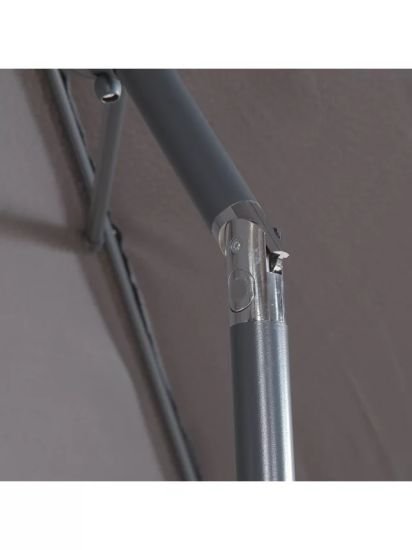 Wind-Up Crank Tilt Square Parasol, 2m