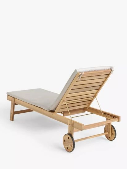 Acacia Wood Sun Lounger, Natural